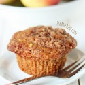 100% Whole Grain Cinnamon Apple Muffins