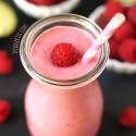 Raspberry Banana Avocado Smoothie (dairy-free, vegan options)