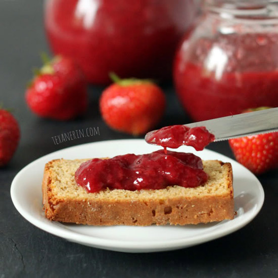 Honey Sweetened Strawberry Jam (without pectin and naturally paleo, dairy-free, gluten-free and grain-free)
