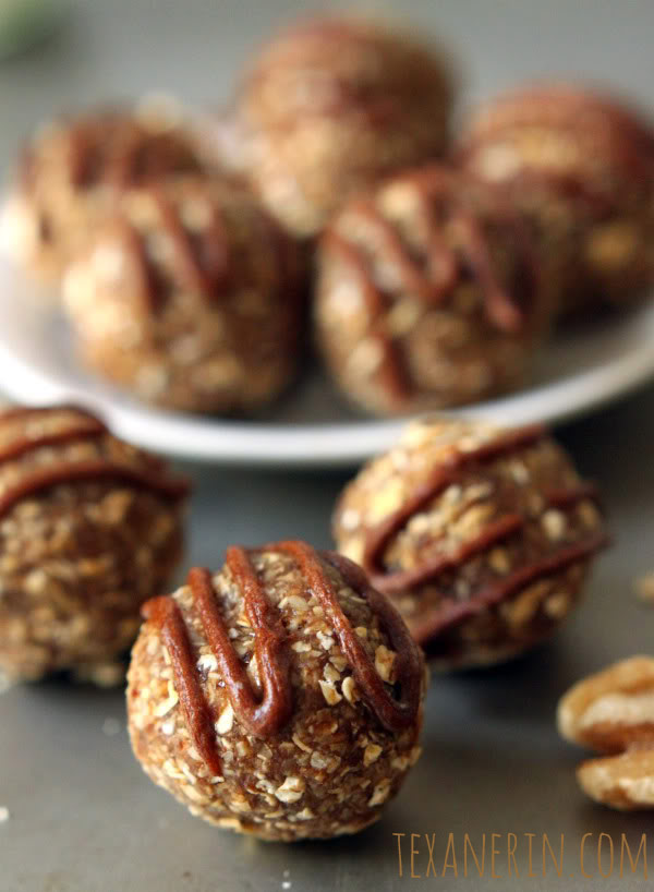 Raw Cinnamon Raisin Cookie Dough Balls that happen to be gluten-free, vegan and dairy-free! | texanerin.com