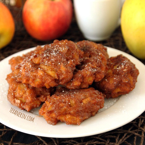 100% Whole Grain Apple Fritters | texanerin.com
