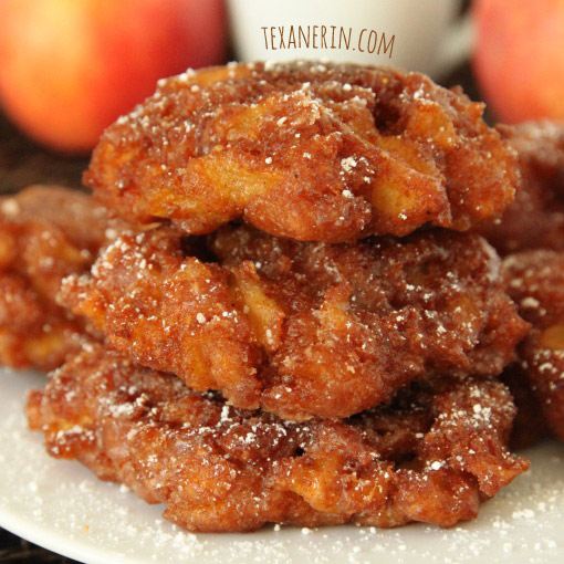 100% Whole Grain Apple Fritters | texanerin.com