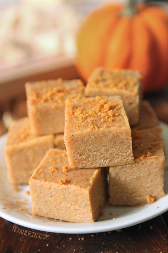 No-Cook White Chocolate Pumpkin Fudge - Texanerin Baking