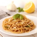 Whole Wheat Lemon Garlic Spaghetti