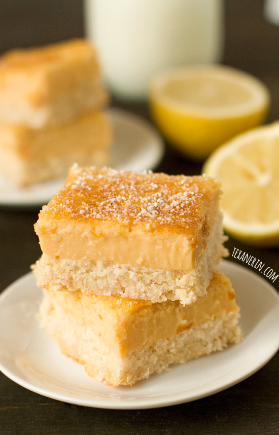 Healthier Lemon Bars – maple sweetened, grain-, gluten- and dairy-free! | texanerin.com