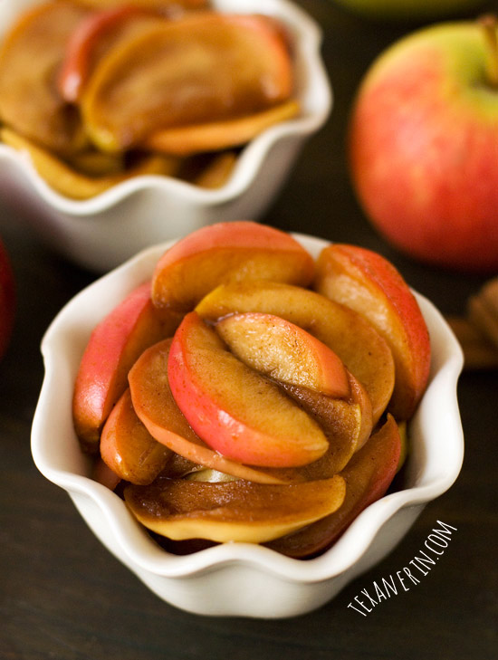 Healthier Sauteed Apples – Lightly sweetened with maple syrup and naturally gluten-free and dairy-free! | texanerin.com