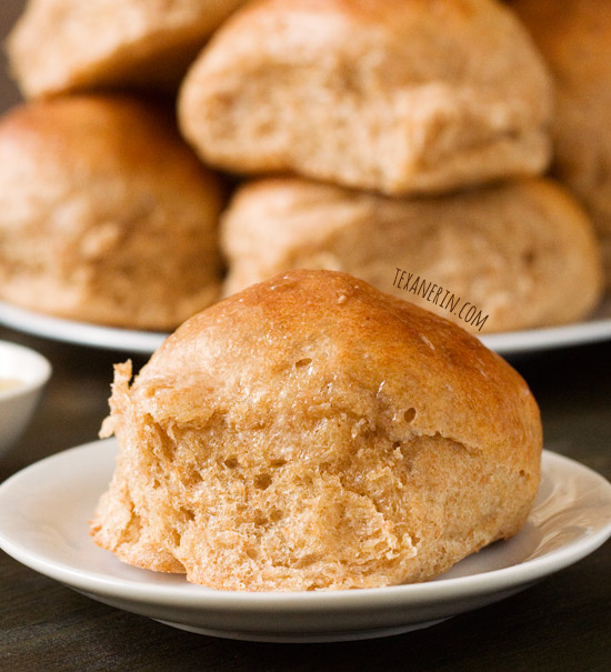 Soft and Fluffy Dinner Rolls - The best 100% whole wheat dinner rolls ever – so incredibly soft and fluffy! | texanerin.com