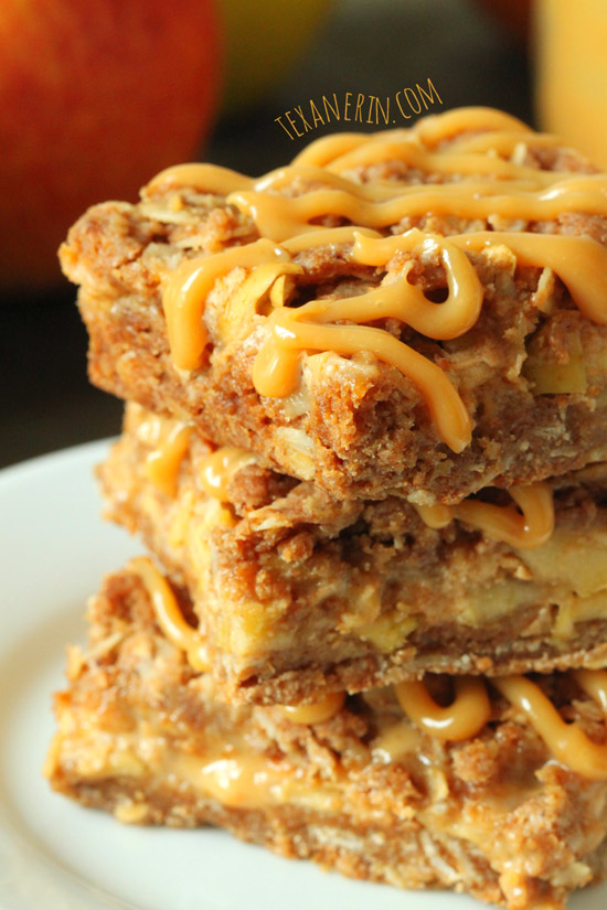 Healthier Dulce de Leche Apple Streusel Bars from texanerin.com
