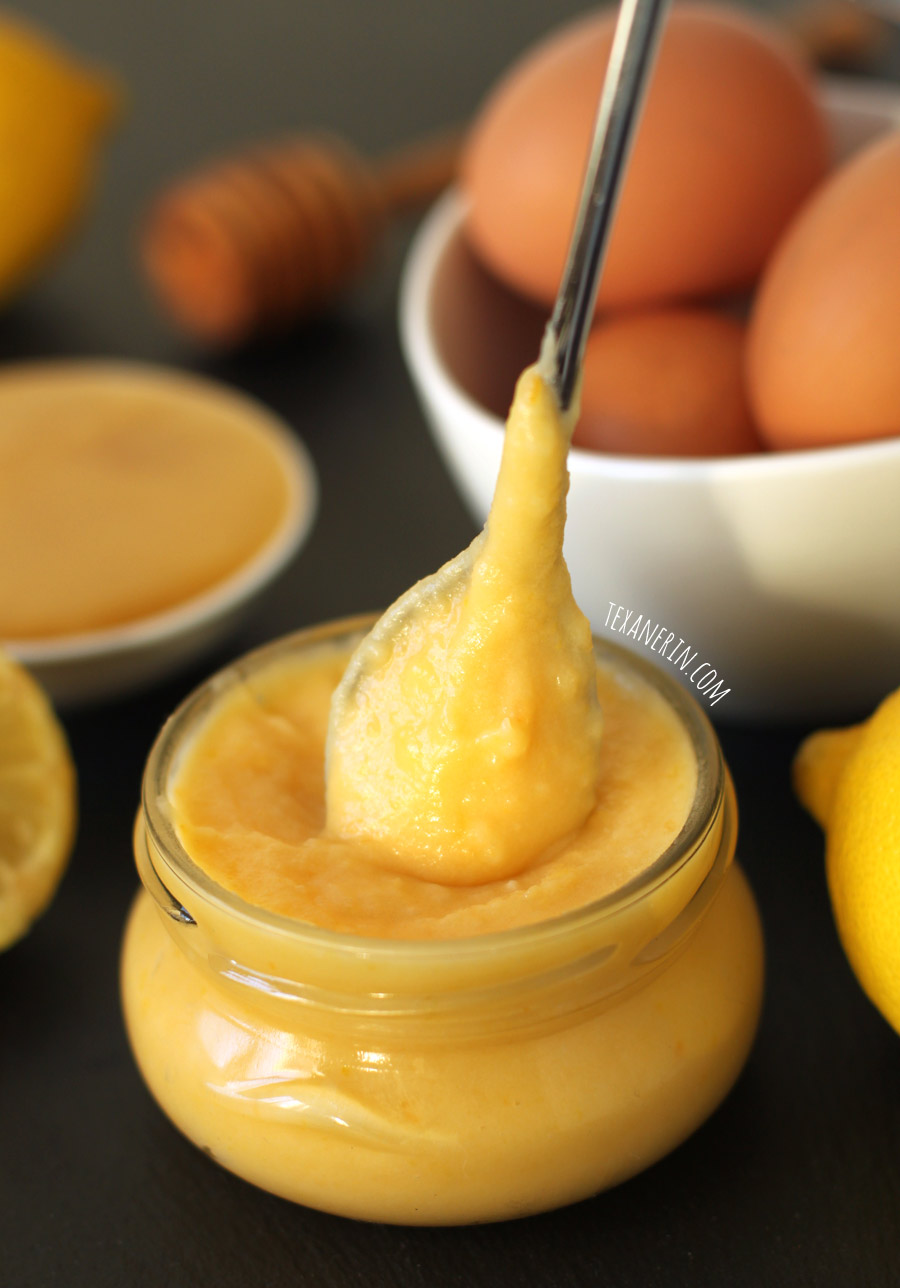 Honey Sweetened and Dairy-free Lemon Curd from texanerin.com