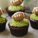Chocolate Football Cupcakes (vegan, dairy-free, whole grain) football cupcakes fi
