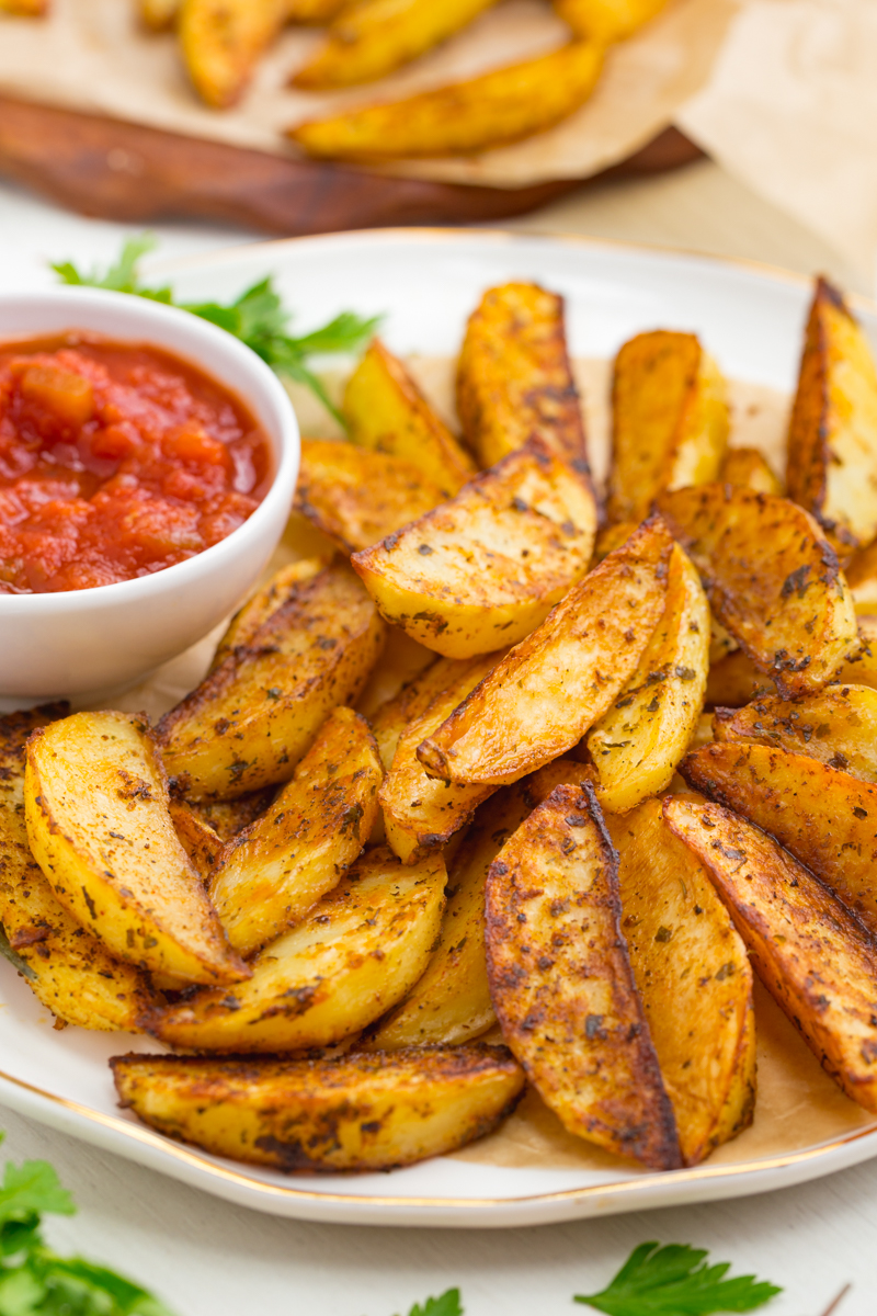 Potato Wedges Recipe (naturally vegan, gluten-free) - Texanerin Baking