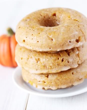 100% Whole Grain Baked Pumpkin Donuts