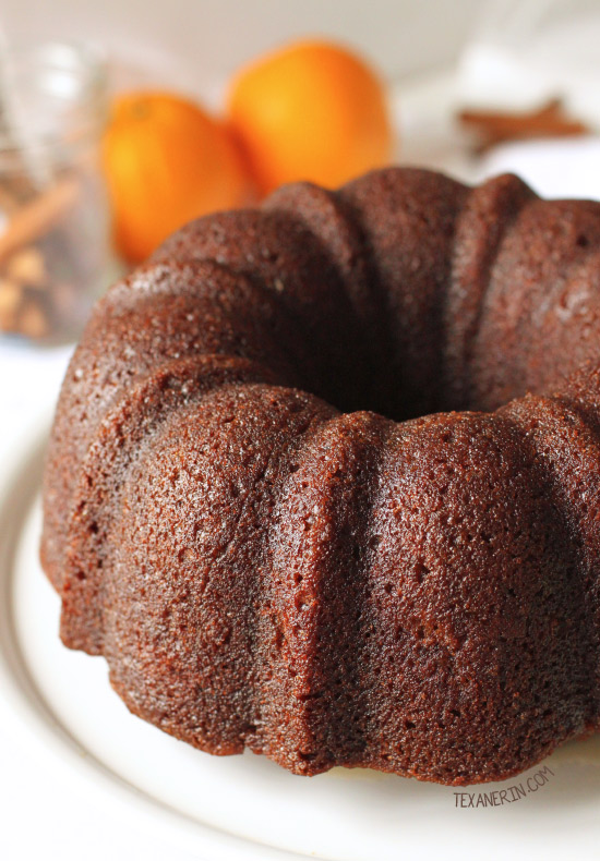 Orange Pumpkin Gingerbread Bundt Cake {100% whole wheat and dairy-free options}