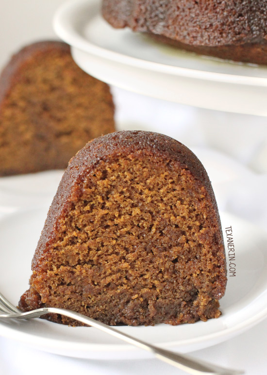 Orange Pumpkin Gingerbread Bundt Cake {100% whole wheat and dairy-free options}