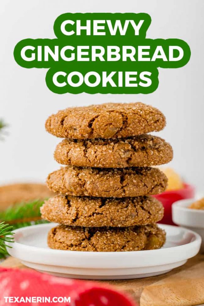 These chewy gingerbread cookies are 100% whole grain (but can also be made with all-purpose flour) and have a vegan option. Seriously the best ginger cookies ever!