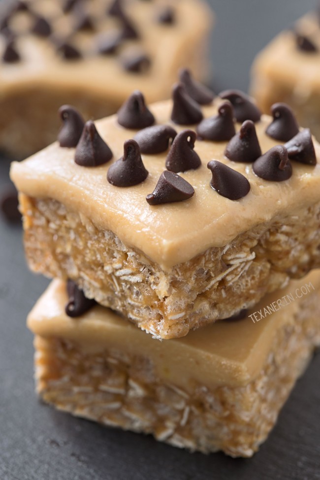 Peanut Butter Coconut Rice Krispie Treats (with gluten-free, vegan and whole grain options)