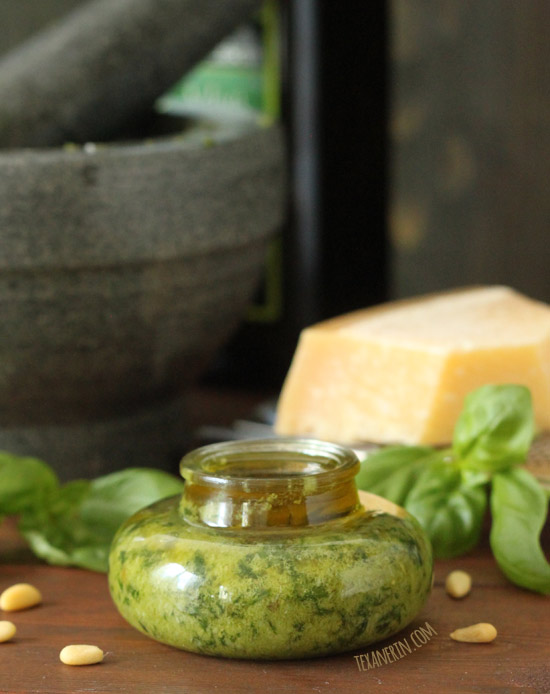 Homemade Basil Pesto – you won't believe how much better this is than store bought!