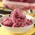 Healthier Blueberry Frozen Yogurt