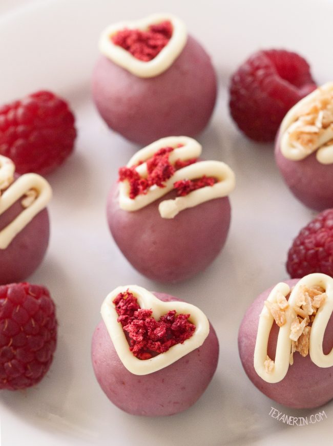 3-ingredient Naturally-colored Raspberry White Chocolate Truffles