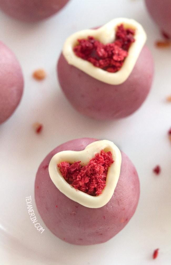 3-ingredient Naturally-colored Raspberry White Chocolate Truffles