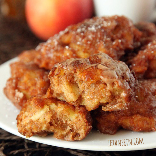 100% Whole Grain Apple Fritters - just as delicious as the more traditional kind! | texanerin.com