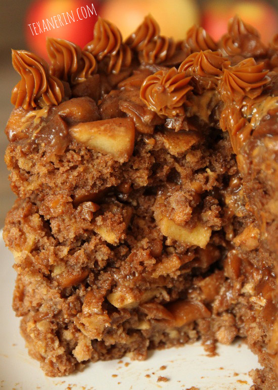 Apple Blondie Cake – an extremely moist and flavorful cake made out of layers of apple blondies! 100% whole grain, too. | texanerin.com