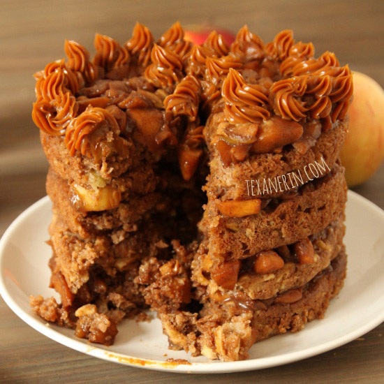 Apple Blondie Cake – this 100% whole grain apple blondie cake is bursting with apple flavor! You can't even tell it's been made healthier. | texanerin.com