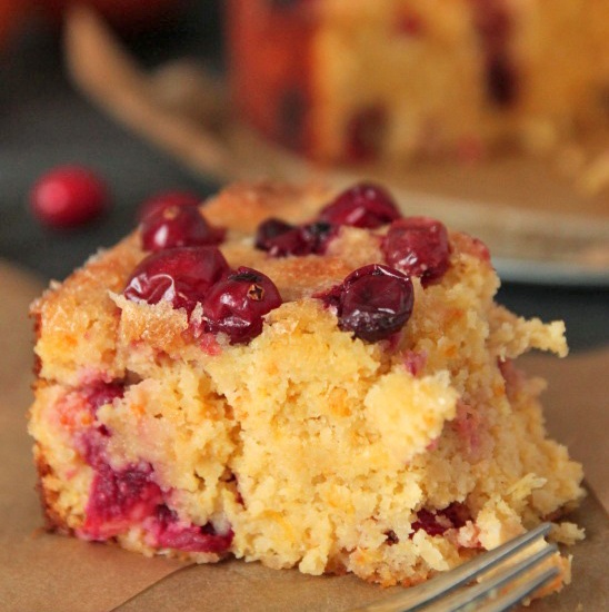 Grain- and Gluten-free Cranberry Orange Cake | texanerin.com