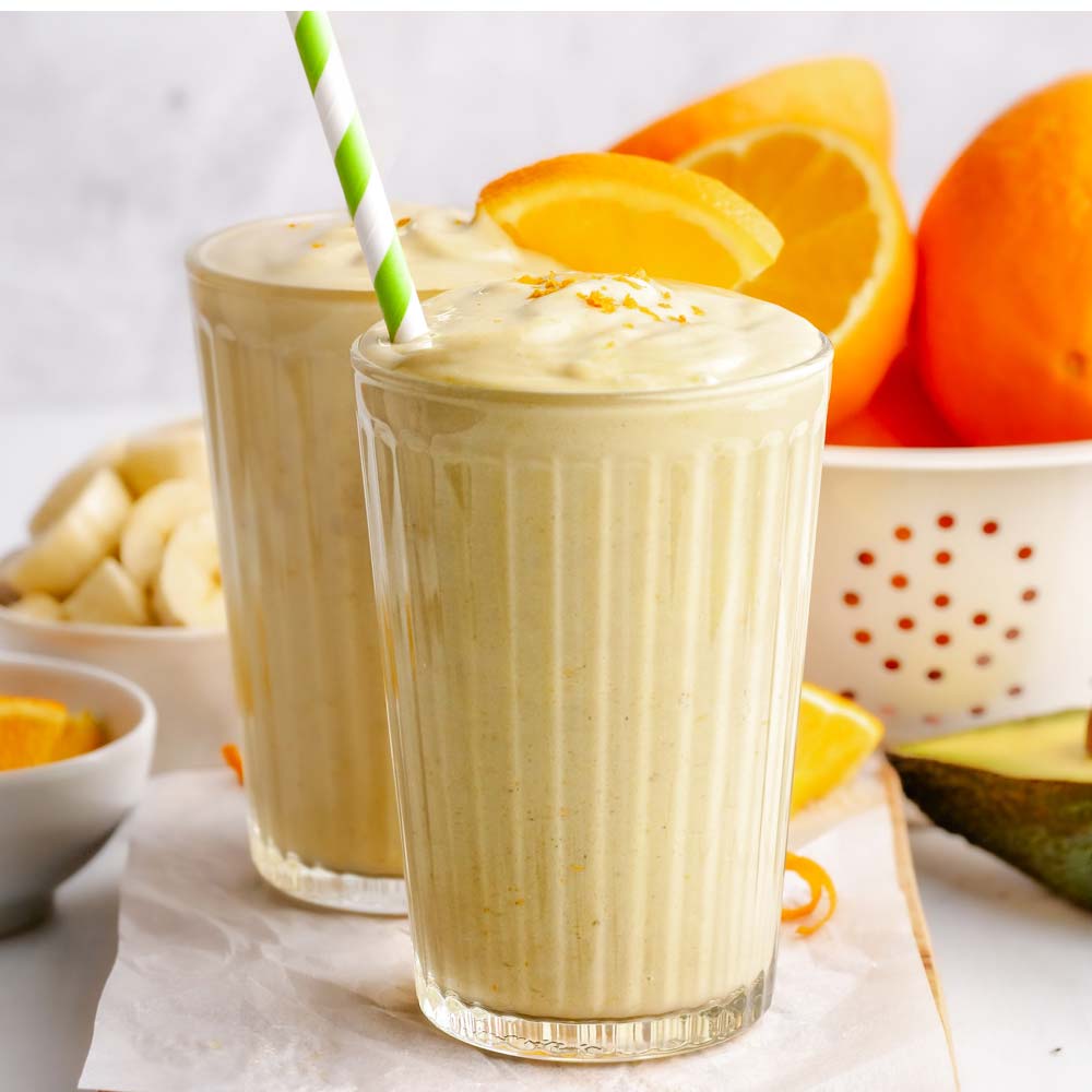 Veganer Smoothie Mit Erdbeeren Orange Und Kokosmilch - Rezepte Suchen