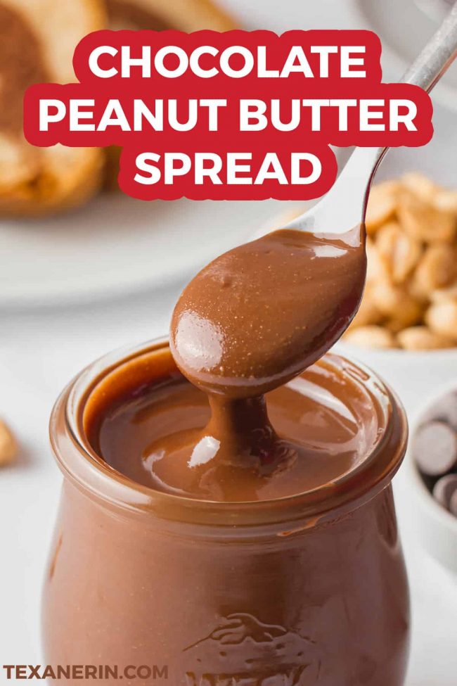 This chocolate peanut butter spread only requires a few ingredients and takes just minutes to make! Naturally gluten-free, vegan and dairy-free.