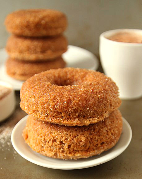 Whole Grain Cinnamon Sugar Doughnuts | texanerin.com