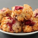 100% Whole Grain Raspberry Coconut Oat Macaroons (gluten free option)