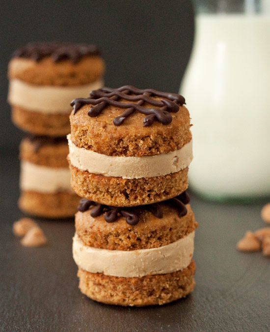 100% Whole Wheat Peanut Butter Ice Cream Sandwiches | texanerin.com