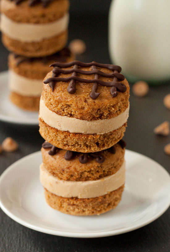 100% Whole Wheat Peanut Butter Ice Cream Sandwiches | texanerin.com