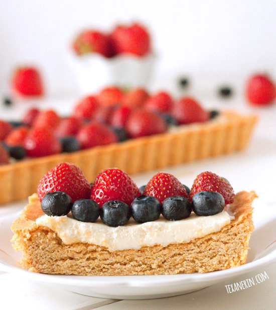 100% Whole Grain Greek Yogurt Berry Cookie Tart – can also be made with all-purpose flour.