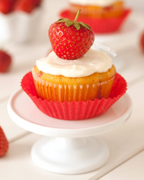 These strawberry cupcakes are grain-free and gluten-free but still so tasty!