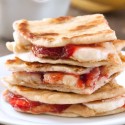 Peanut Butter, Strawberry and Banana Quesadillas (gluten-free, whole grain options)