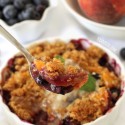 Blueberry Peach Crumble (100% whole grain + gluten-free)