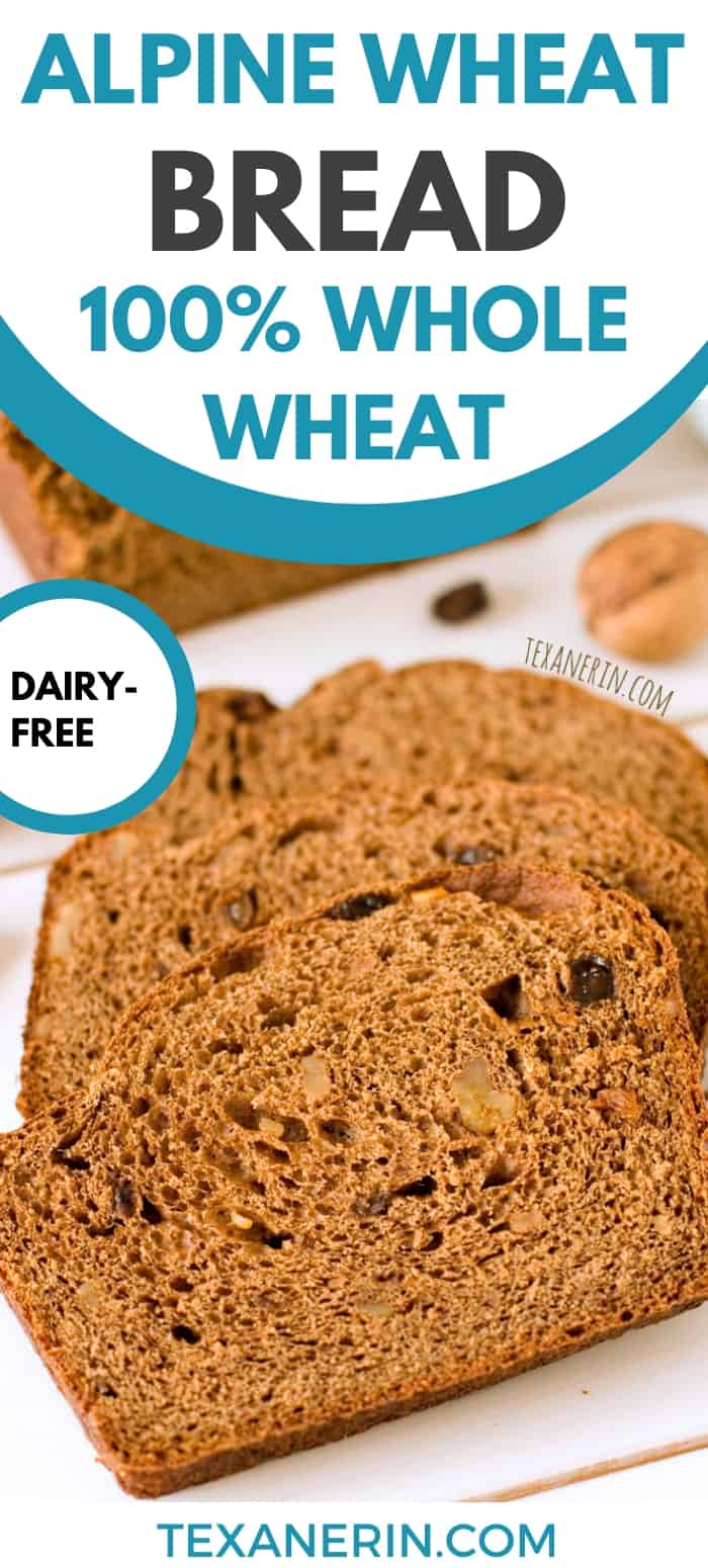 This 100% whole wheat loaf is inspired by the Swiss cereal, Müesli, and is full of cinnamon flavor and studded with raisins and walnuts!