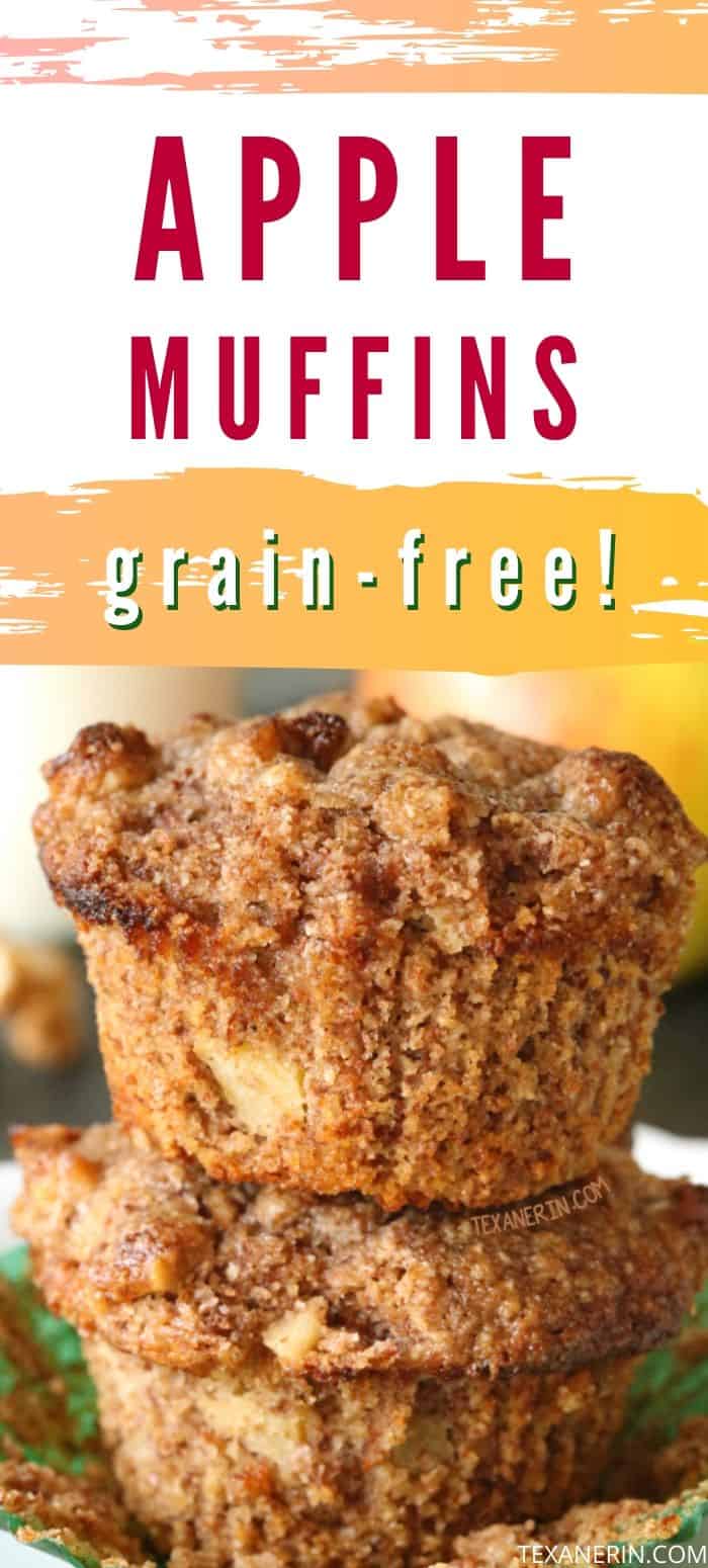 These super moist apple muffins have the most amazing texture and are super simple to make! Grain-free and gluten-free.