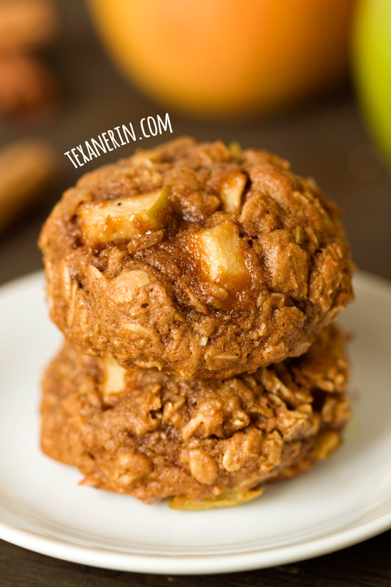 Apple Cookies (100% whole grain, dairy-free) | texanerin.com