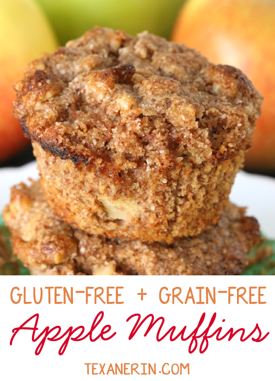 Gluten–free and grain–free apple muffins – super moist, simple and delicious! | texanerin.com