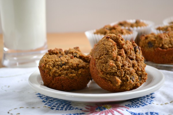 Multigrain pumpkin chocolate chip muffins