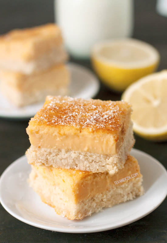  Paleo Lemon Bars {maple sweetened, gluten-free, grain-free, and dairy-free}