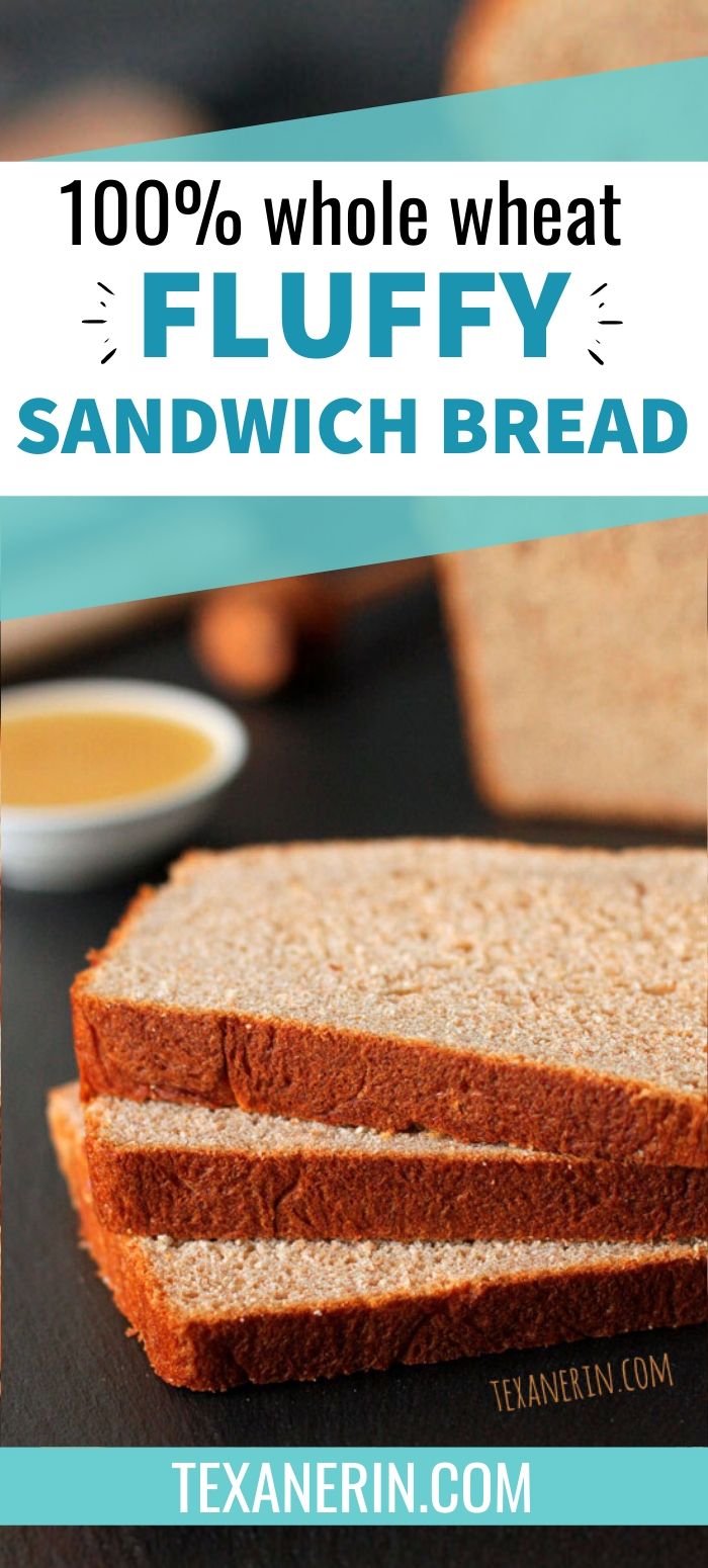 100% Whole Wheat Sandwich Bread