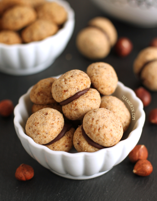 Baci di dama (Italian Hazelnut Cookies) from texanerin.com – can be made gluten-free, whole wheat or even with all-purpose flour!