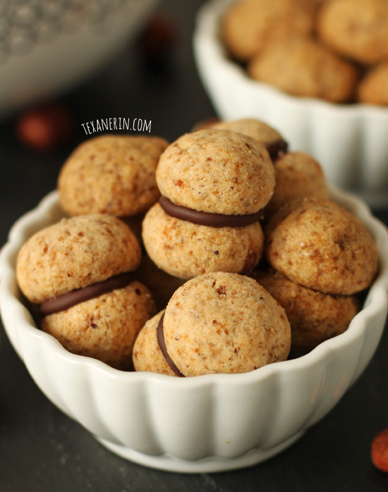 Baci di dama, Italian Hazelnut Cookies, from texanerin.com – can be made gluten-free, whole wheat or with all-purpose flour!