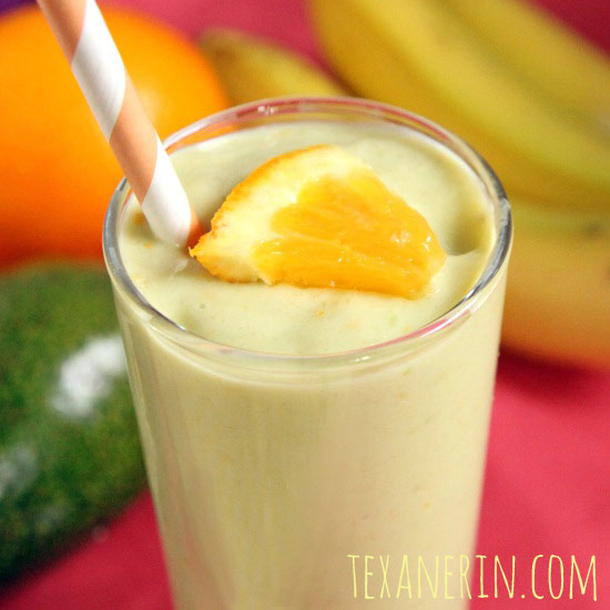 Banana Orange Avocado Smoothie | texanerin.com