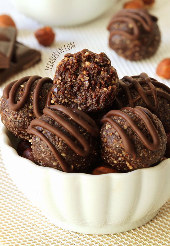 These Chocolate Hazelnut Fudge Bites are naturally gluten-free and grain-free with paleo, vegan and dairy-free options!