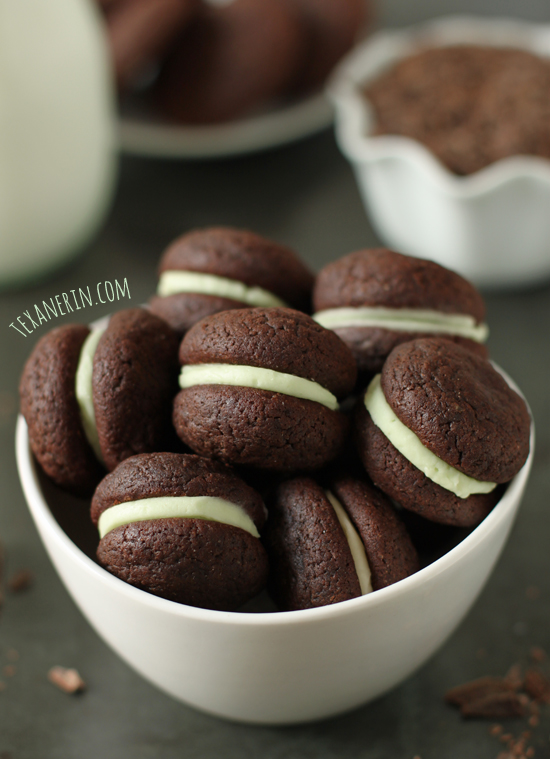 Soft Chocolate Mint Sandwich Cookies from texanerin.com